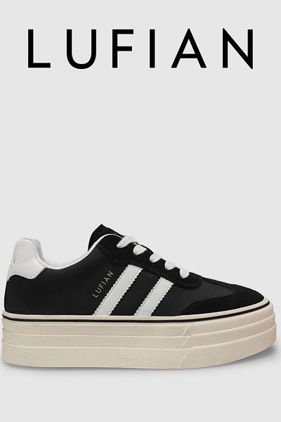 Lufian 121230025 Angela Sneaker Unisex Sports Shoes Black