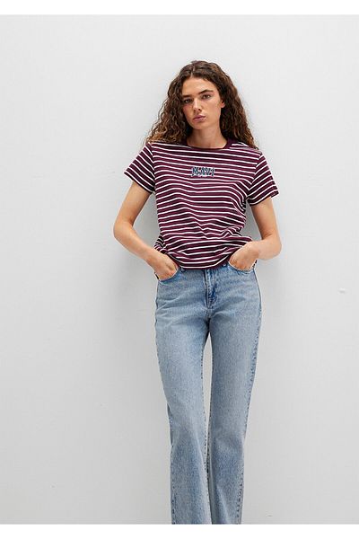 Mavi Logo Printed Claret Red T-Shirt Regular Fit / Regular Cut 1613562-87982