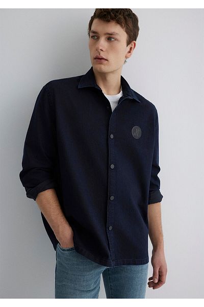Mavi Pro Navy Blue πουκάμισο Loose Fit / Loose Fit Casual 0211594-82318
