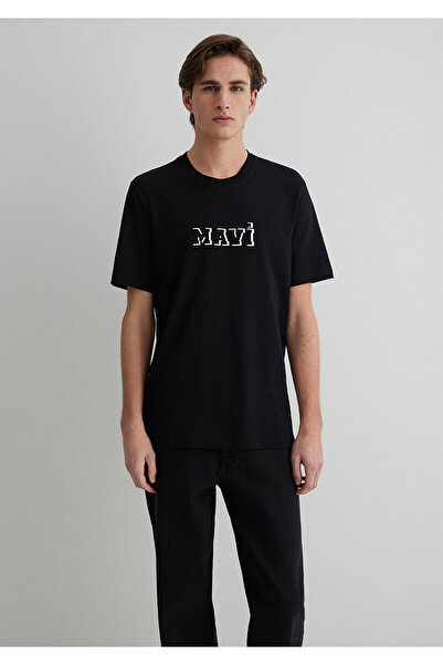 Mavi Μαύρο μπλουζάκι με στάμπα Loose Fit / Loose Relaxed Fit 0612686 -900