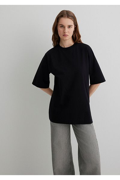 Mavi Sporty Lux Μαύρο T-Shirt Loose Fit / Loose Relaxed Fit 1613031 -900