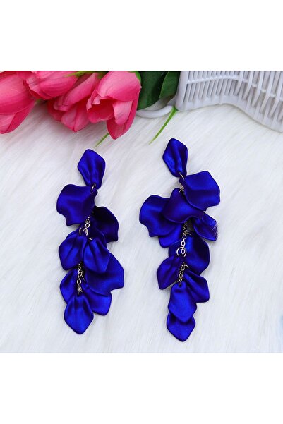 DESİGNEDBYD أقراط نسائية طويلة ملونة بتلات تاج متدلية للربيع/الصيف