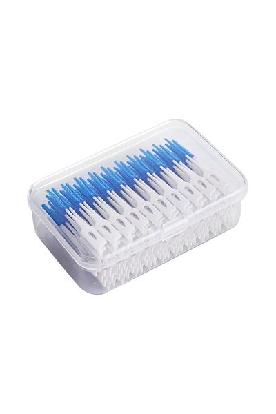 Choice Blue 200pcs/box Dental Floss Stick Tooth Cleaning Interdental Brush Dental Floss Pick Oral Hygiene C