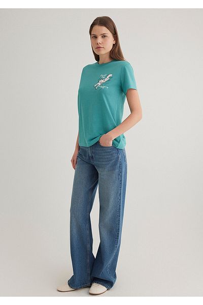 Mavi Tricou cu imprimeu pisici Semi slim Fit 1612233 -71823