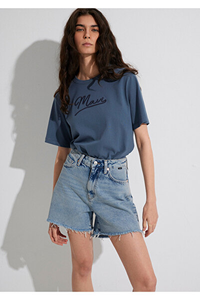 Mavi Džínové tričko s potištěným antracitovým střihem Regular Fit 1612421 -80932