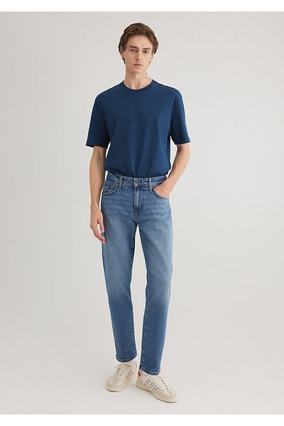 Mavi Navy Blue Basic T-Shirt Loose Fit / Loose Relaxed Cut 066249 -89287