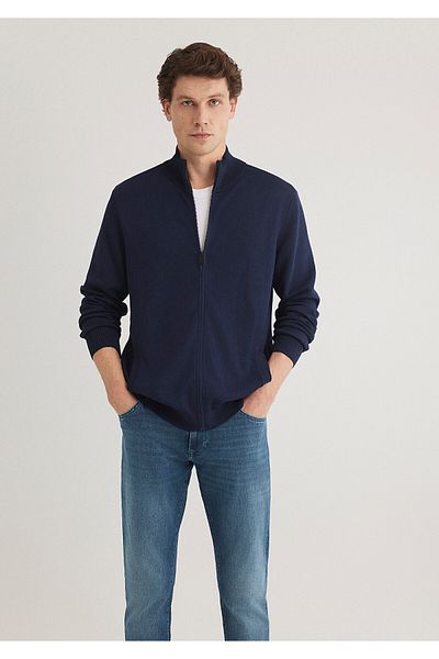 Mavi Μαύρη ζακέτα με φερμουάρ Regular Fit - 0710228 -84371