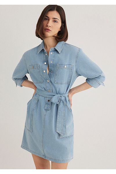 Mavi Bridget Gold Classic Light Blue Jean Dress 1310541 -87816