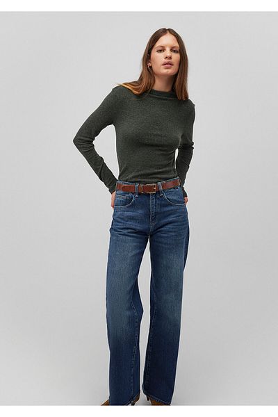 Mavi Зелена тениска с дълъг ръкав Slim Fit / Slim Fit 1612797 -86764