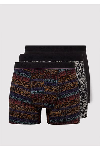 Mavi Triple Printed Black Boxers 0911420 -900