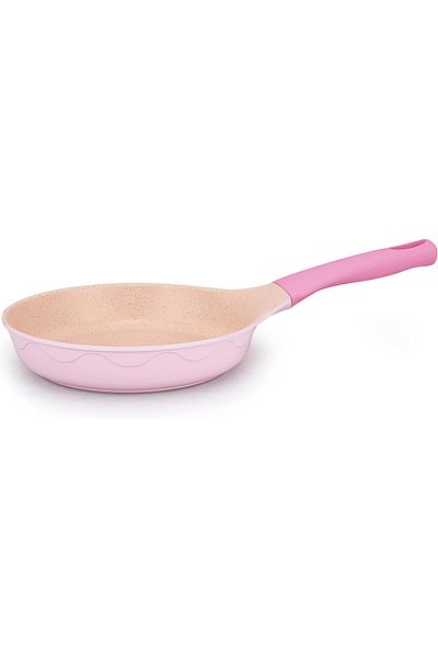 ALSAIF Non-stick Aluminum Vitar Open Frying Pan From Amercook, 26 Cm, Pink Color