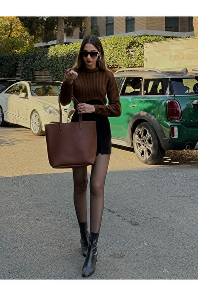 Lavora Bags Grazia Kadın Taba Yavrulu Shopper Çanta - Casual/günlük Yumuşak D...