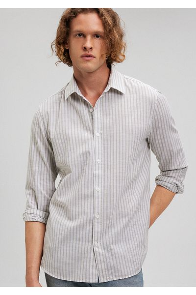 Mavi Strip Gray Shirt Standard 8811057 -70760