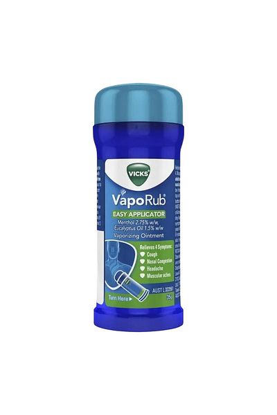 Vicks VapoRub Easy Applicator 35g – Soothing Chest Rub for Colds, Cough & Congestion Relief