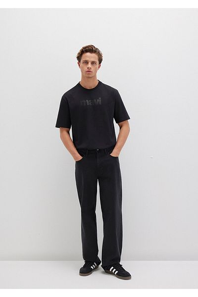 Mavi Λογότυπο Μαύρο T-Shirt Loose Fit 0611807-900