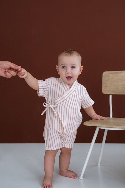 TBA COLLECTION 2 Layers Muslin Baby Kids Kimono Romper - Short Jumpsuit |   Line Series