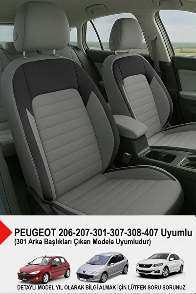 GM-DESIGN غطاء مقعد السيارة Mocha Taytüyü (متوافق مع PEUGEOT 206-207-208-306-307-407)