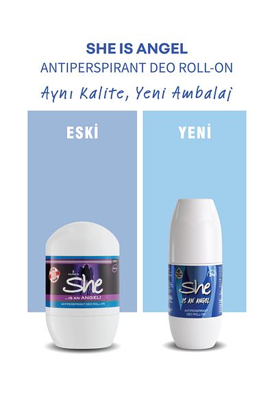 She She Is An Angel Roll On Deodorant For Women 40mlمزيل عرق رول إز أن أنجيل للنساء من شي 40مل