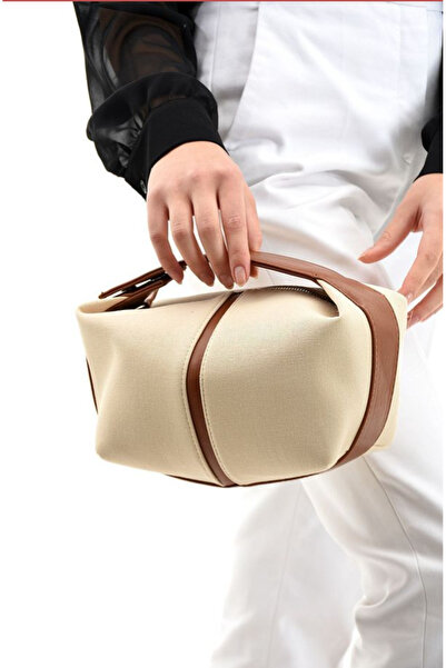 COLVENZA Natura Kadın Kanvas El Çantası – Bej Taba Renkli Vegan Deri Günlük Ç...