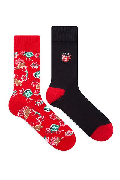 Mavi New Year's Themed Set of 2 Socks0911389-82054