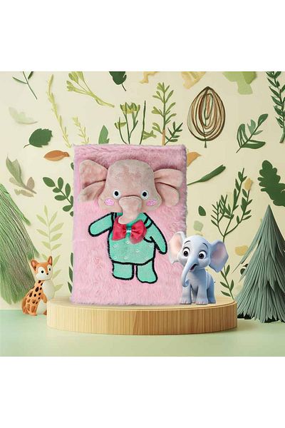 eseoffice 101 Plush Memory Book Animals-Elephant