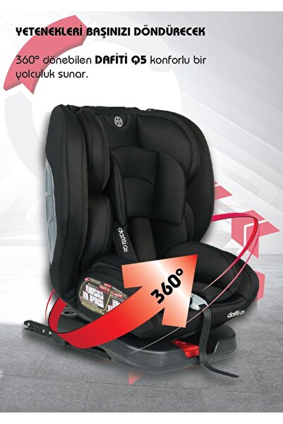 Convers Airmax 0-36 Kg 360 ° Dönebilen Isofix'li Oto Koltuğu Siyah