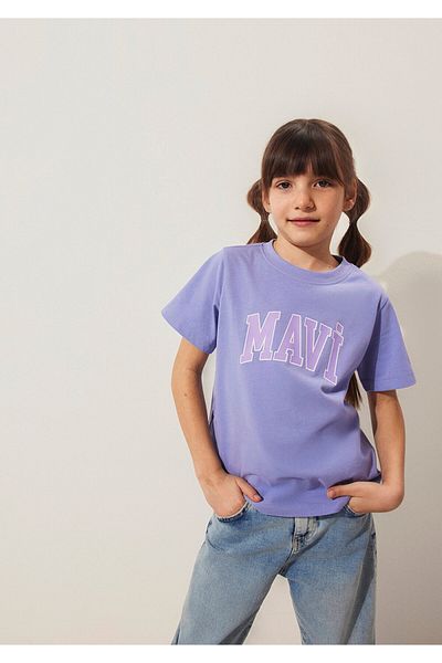 Mavi Tricou violet cu logo imprimat, cu croiala normală / croială normală 7610109-70541