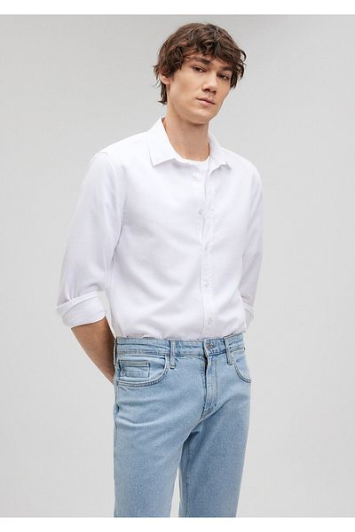 Mavi Бяла риза Slim Fit / Тесна кройка 8810217-620