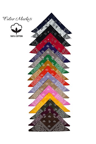 Fular Marketi 100% памук, 16-парчен комплект бандани с етнически мотиви...