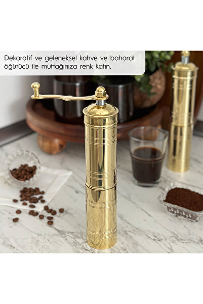 Glios Rice Coffee, Black Pepper, Black Cumin and Flax Seed Grinder Hand Mill Grinder 20 cm