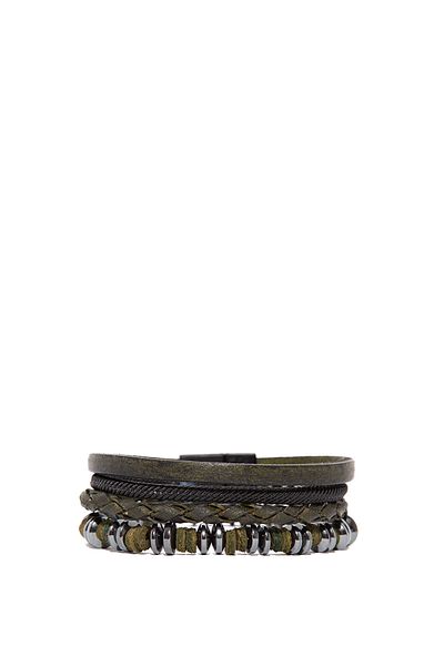 Mavi Beaded and Version Leather Bracelet