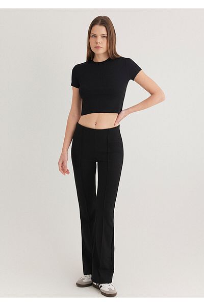 Mavi Black Crop T-Shirt - Short Cut1600814-900