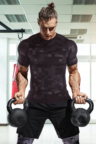 MioFit Ανδρικό ελαφρύ αθλητικό μπλουζάκι για τρέξιμο με κοντό μανίκι χωρίς ραφή