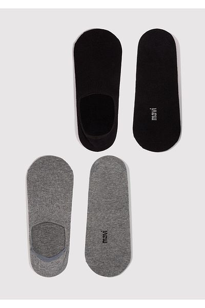 Mavi 2 Pack Black Gray Ballerina Socks 092594-900