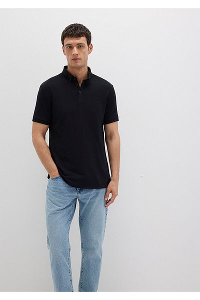 Mavi Черна поло тениска Slim Fit / тясна кройка 063247-900