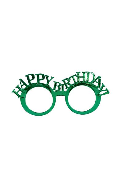 Parti Adresi Happy Birthday Glasses Birthday Party Accessory Green