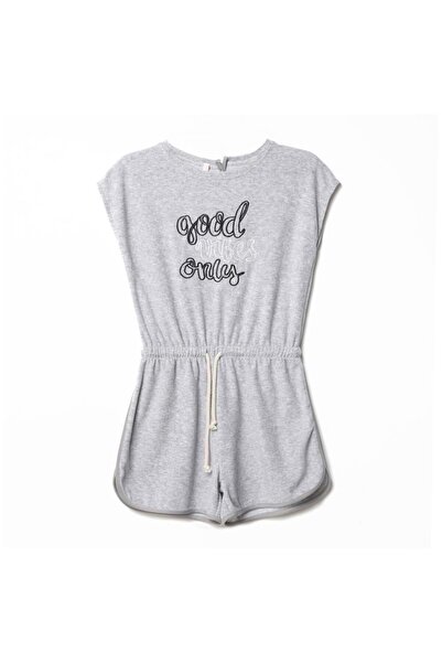 Nanica Kids Good Vibes Towel Shorts Jumpsuit Gray