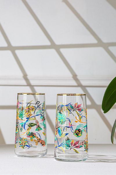 Rakle Rio Gold Set of 4 Soft Drink Glasses 520 Cc