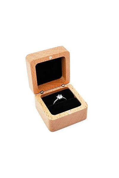 Ahşap Bygembox Yüzük Kutu | Evlenme Teklifi & Nişan Düğün Yüzük Kutusu | Alyans, Tektaş Kutusu