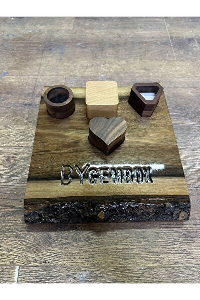 Ahşap Bygembox Yüzük Kutu | Evlenme Teklifi & Nişan Düğün Yüzük Kutusu | Alyans, Tektaş Kutusu