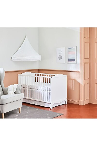 IKEA Bebek karyolası, beyaz, 60x120 cm, Masif kayın ağacı