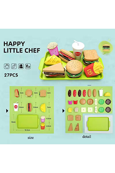 Choice مجموعة همبرغر للأطفال، لعبة مطبخ صغيرة، محاكاة طعام، همبرغر، بسكويت، إكسسوار مصغر