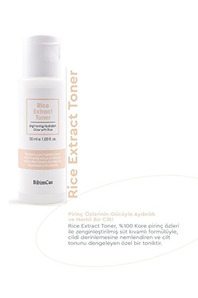 Bibimcos Rice Extract Toner 30ml Pirinç Özlü Tonik