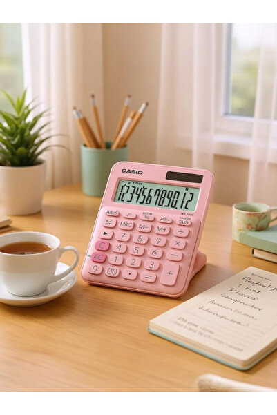 Casio Ms-20uc-pk 12 Hane Açık Pembe Masa Üstü Hesap Makinesi