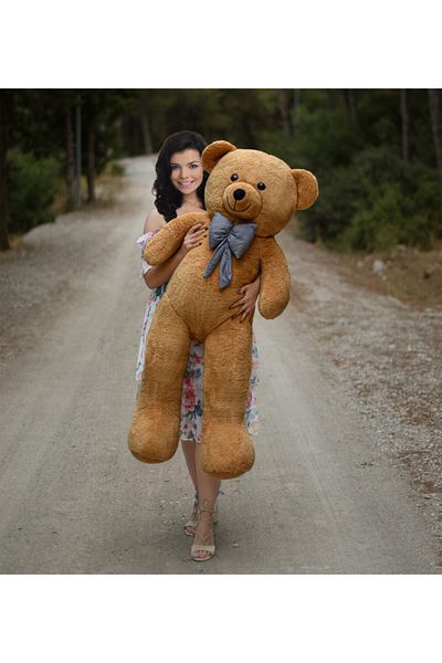 ÖZGÜNER Pabtex Teddy Bear 130 cm Toy Case with Bow Tie (Sent Empty.)