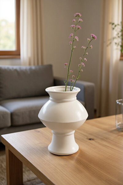 Living مزهرية سيراميك فريدة من نوعها، ارتفاع 27 سم