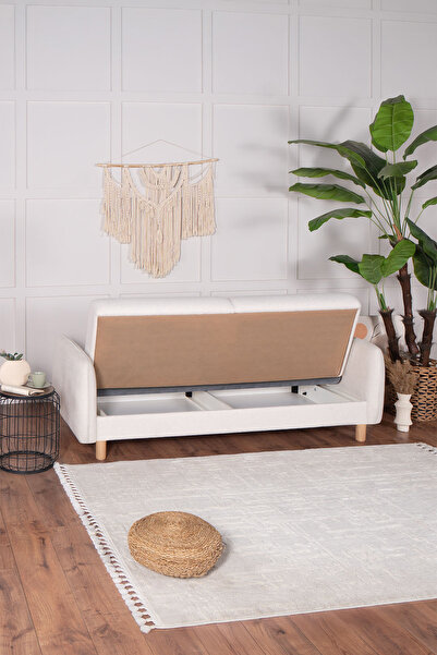 Kilim Mobilya Bohem's Yüksek Ayaklı Koltuk Takımı 3 3 1 1 Krem