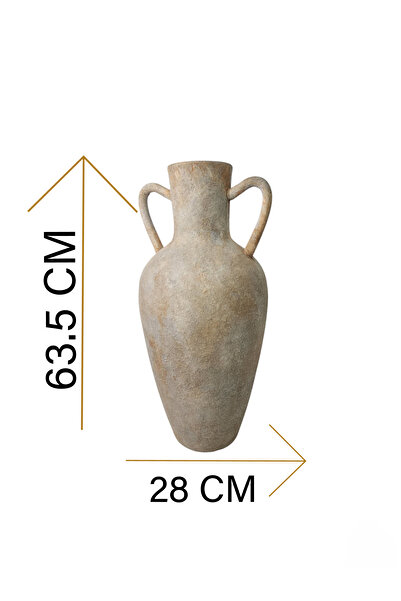 Generic Luxury Beige Vase Stand for Elegant Home Decor, Entryways and Balconies Size (28*28*63.5 cm) (7 kg)