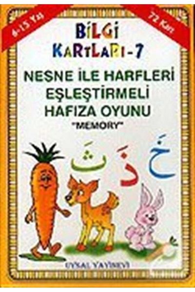 Uysal Yayınevi Flash Cards Memory Game with Matching Letters with 7 Objects