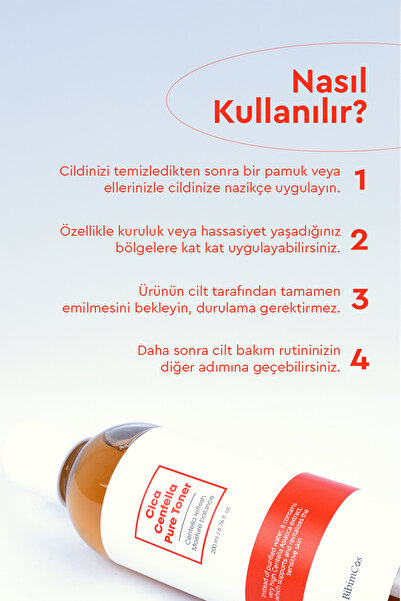 Bibimcos Cica Centella Pure Toner 200ml - Cilt Yatıştırıcı Tonik